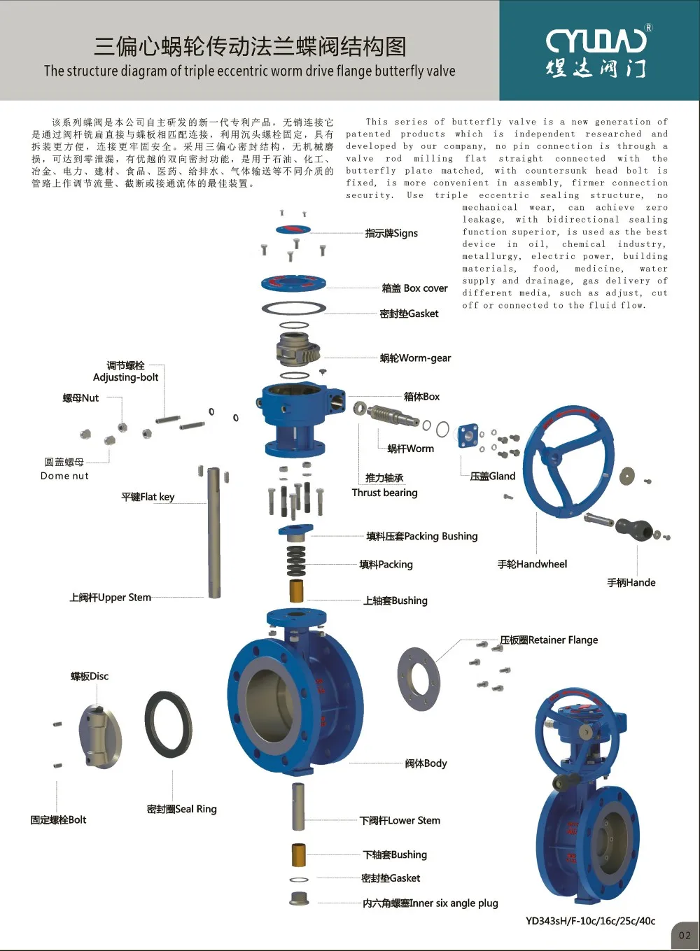 Butterfly Valve With Gear Box Diagram And Riser Stem Butterf