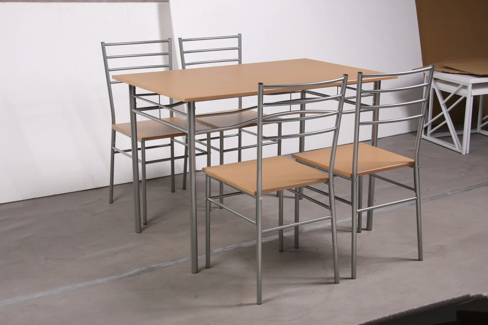 standard 1+4  factory dining room furniture luxury wooden dining table set