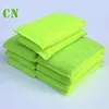 Set Of 4PCS Green Color Combo Nylon Mesh And Microfiber Sponge Scouring Pad