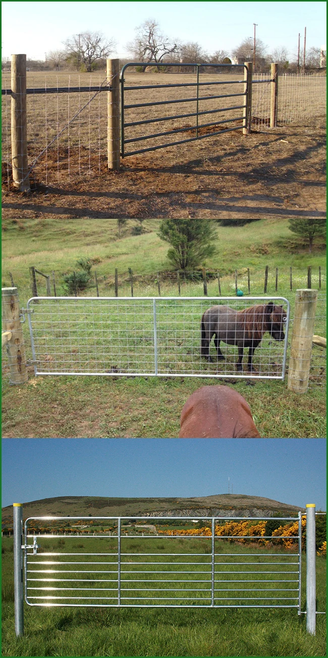 Heavy Duty Iron Galvanized Steel Farm Gate Buy Farm Gate,Farm Iron Gate,Galvanized Farm Gate