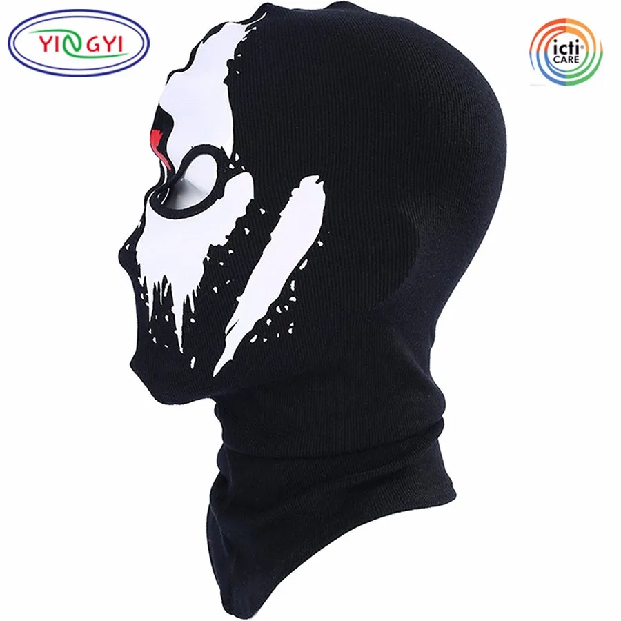 C086 Ghost Halloween Full Face Skull Mask Neck Warmer Balaclava Bandana ...