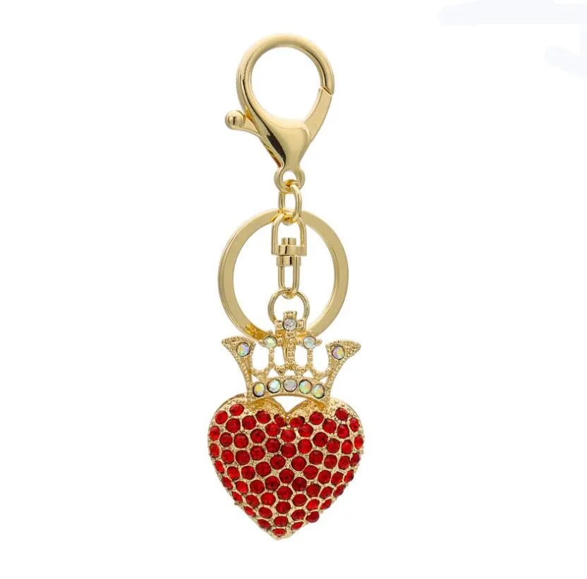 Sparkling Princess Crown Keychain Crystal Rhinestone Keychain Key Chain ...