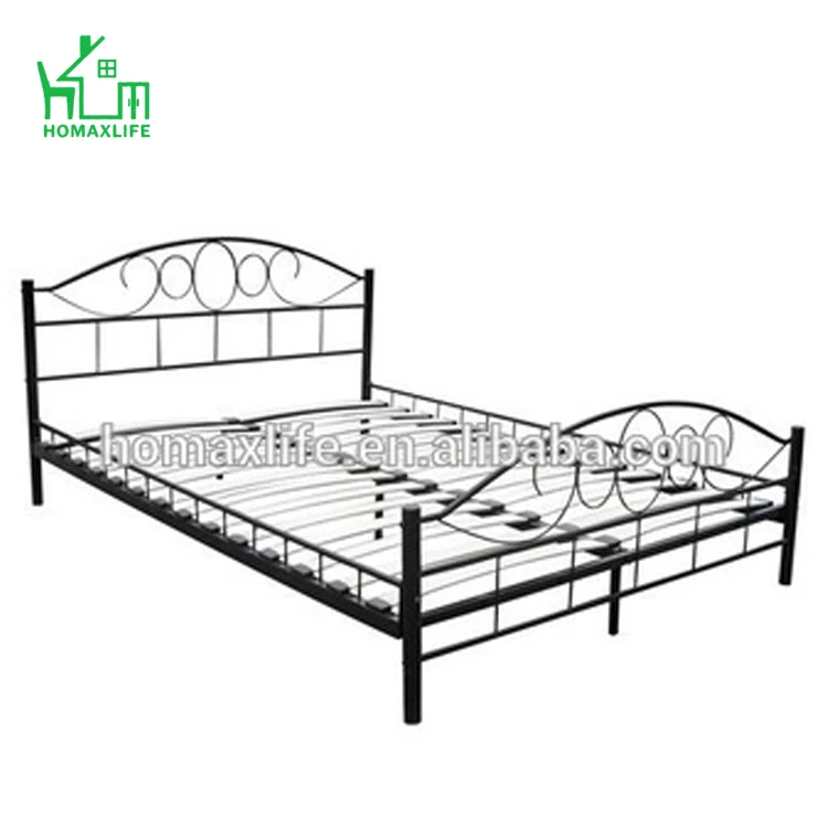 metal double cot