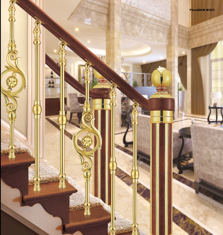 High End Luxury Golden Brass Stair Handrails Buy Brass Stair