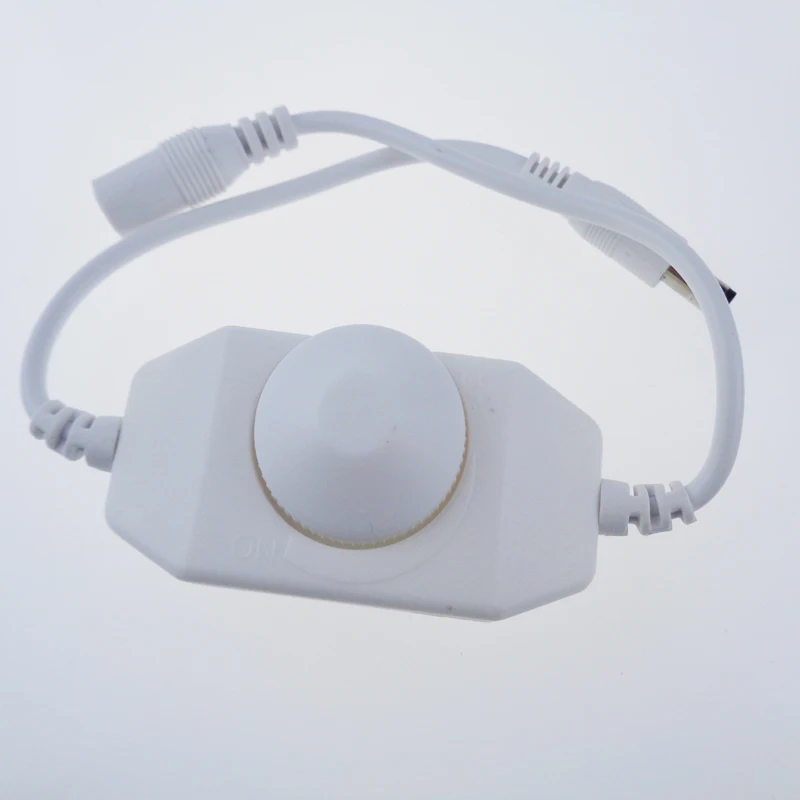 DC 12V 2A Single Channel Inline PWM Mini Dimmer Controller for Single Color LED Light Strip Lamp