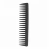 New arrival wide tooth matt black fiber carbon comb
