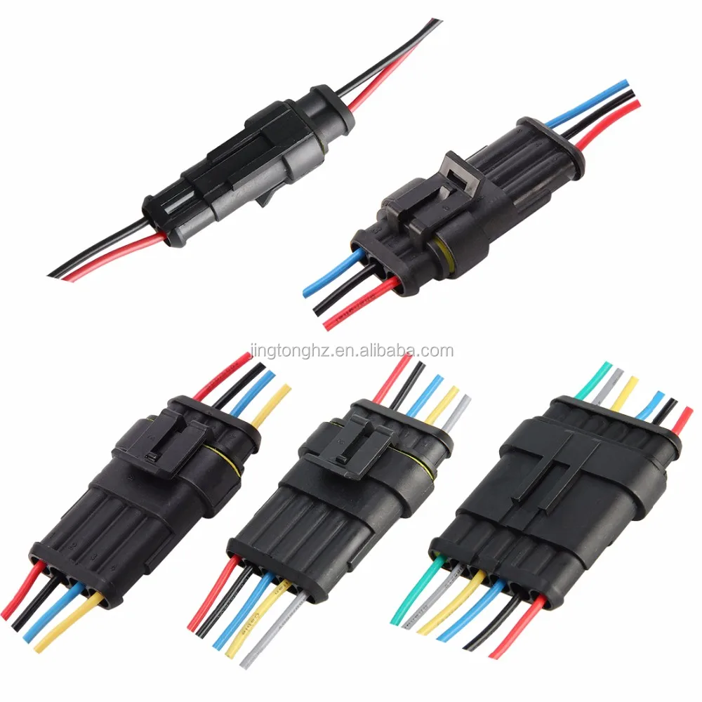 Best Selling Amp Electrical Wire Connector Plug Set 2/3/4/5/6 Pins Way