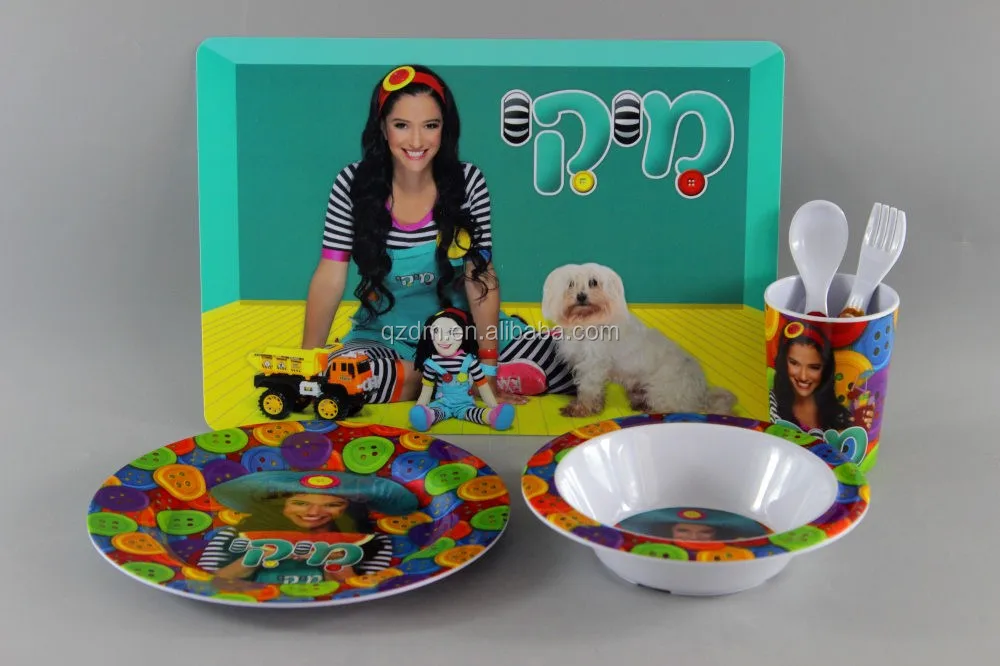 Melamine Dinner Whole Set For Kids With PP Table Mat