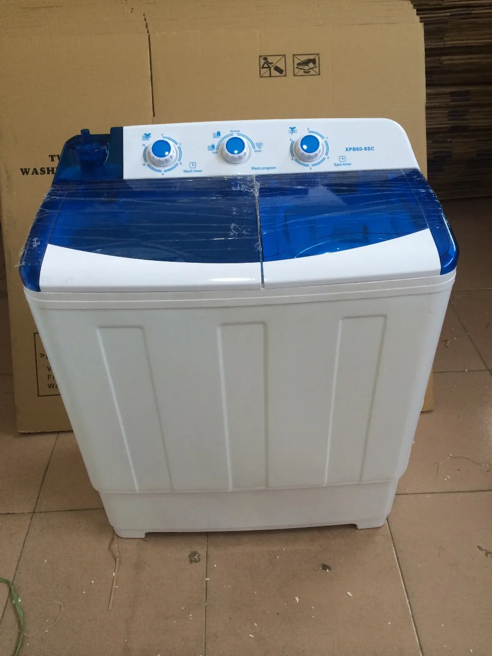 Electric/mechanical Semi Automatic Top Load Double Tub Bucket Washing