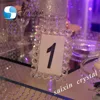 beautiful crystal table number frame put wedding table