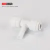 EF010-P01 plastic quick fitting Stem plug in Run tee connector for tubing OD 1/4" used for RO system refrigerator ice maker