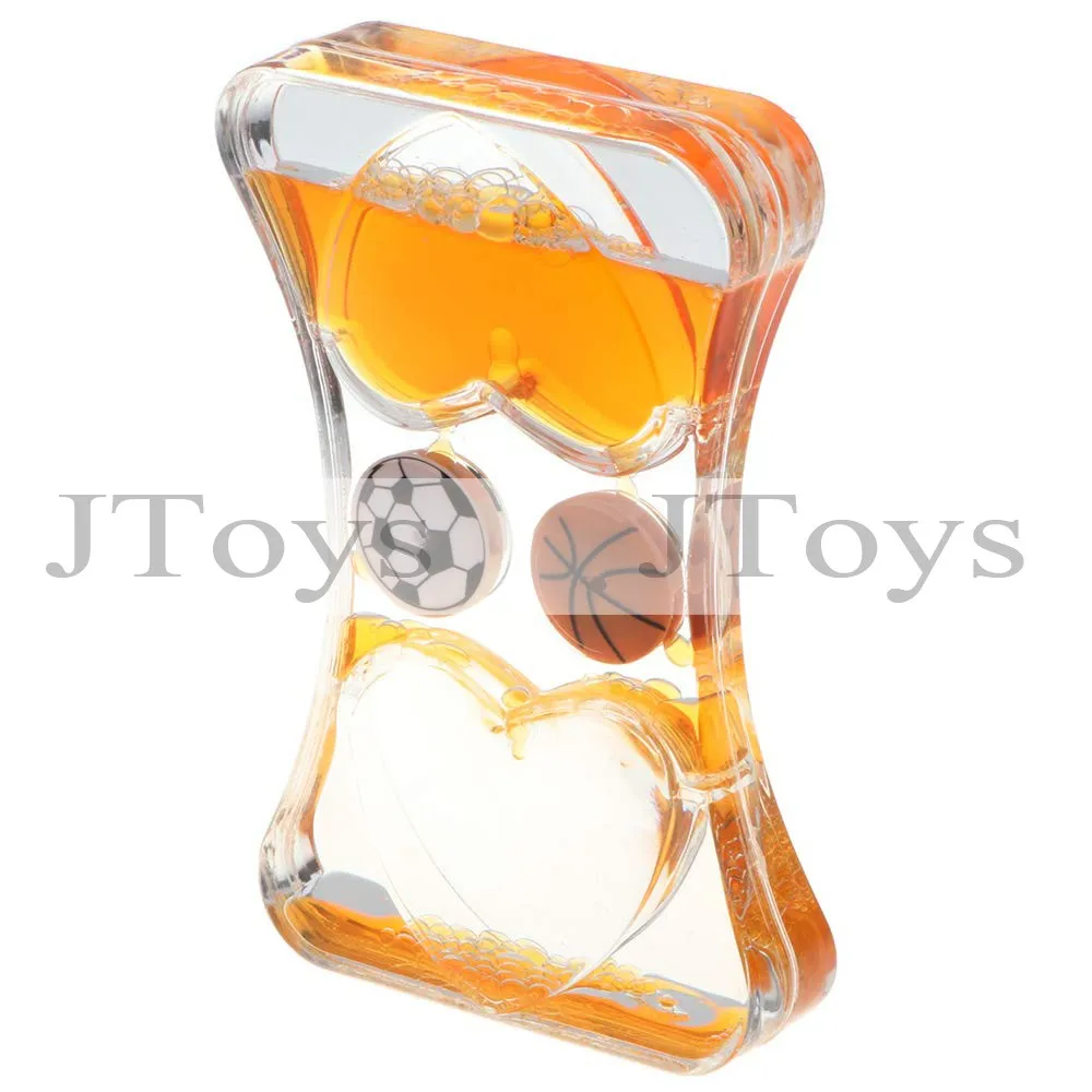 Sensory Heart Liquid Motion Bubble Timer Keychain Liquid Timer Sensory