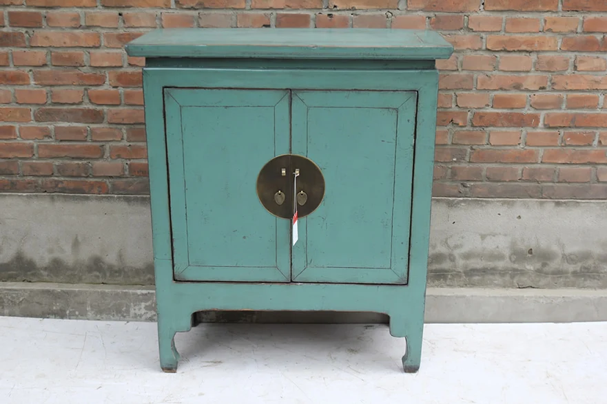 Chinese Antique Hand Painted Furniture Classic Bedroom Nightstand