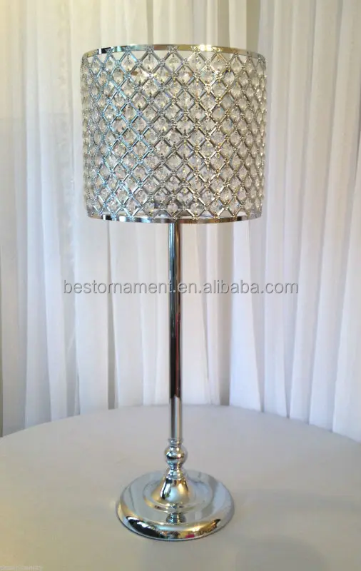 Wedding Centerpieces Tall Acrylic Crystal Lamp Shade - Buy Crystal Centerpieces For Wedding Table,Crystal Table Lamp Shade,Crystal Glass Lamp