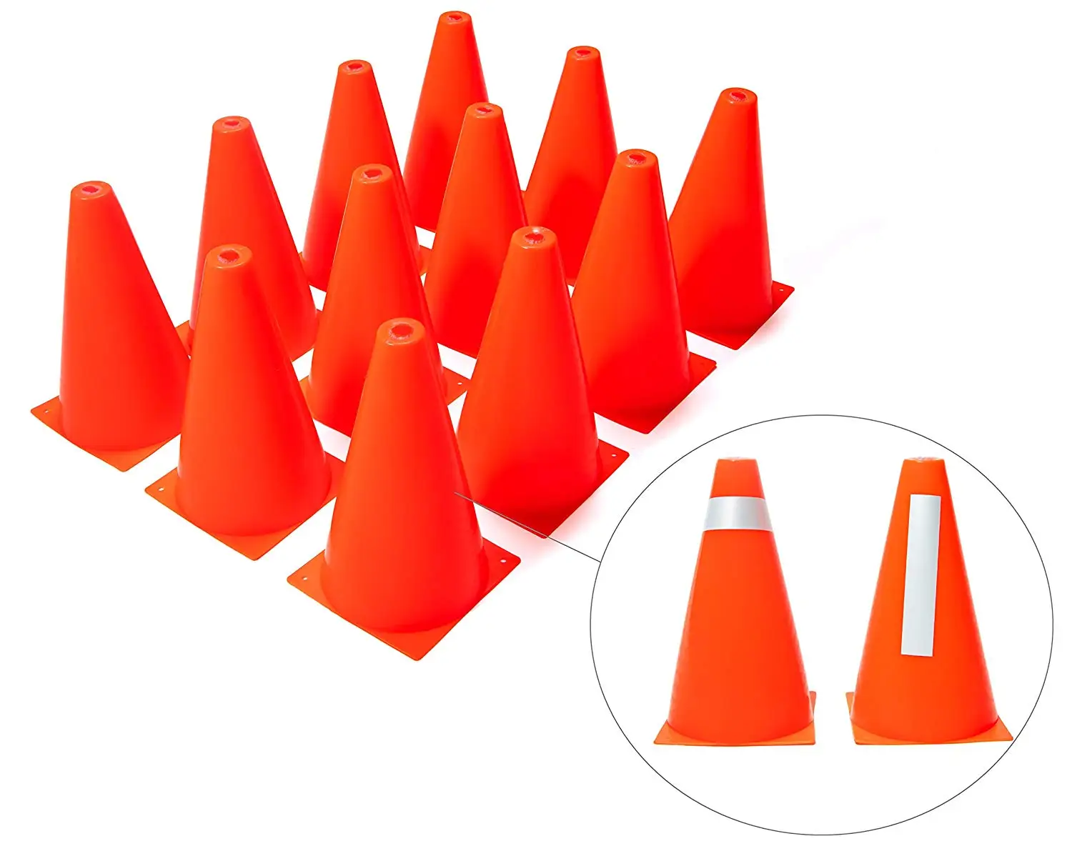 7.5 Inch Training Traffic Cones Mini Agility Marker Cone For Kids Safety Plastic