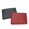 Custom mens wallet rfid black leather credit card red wallet