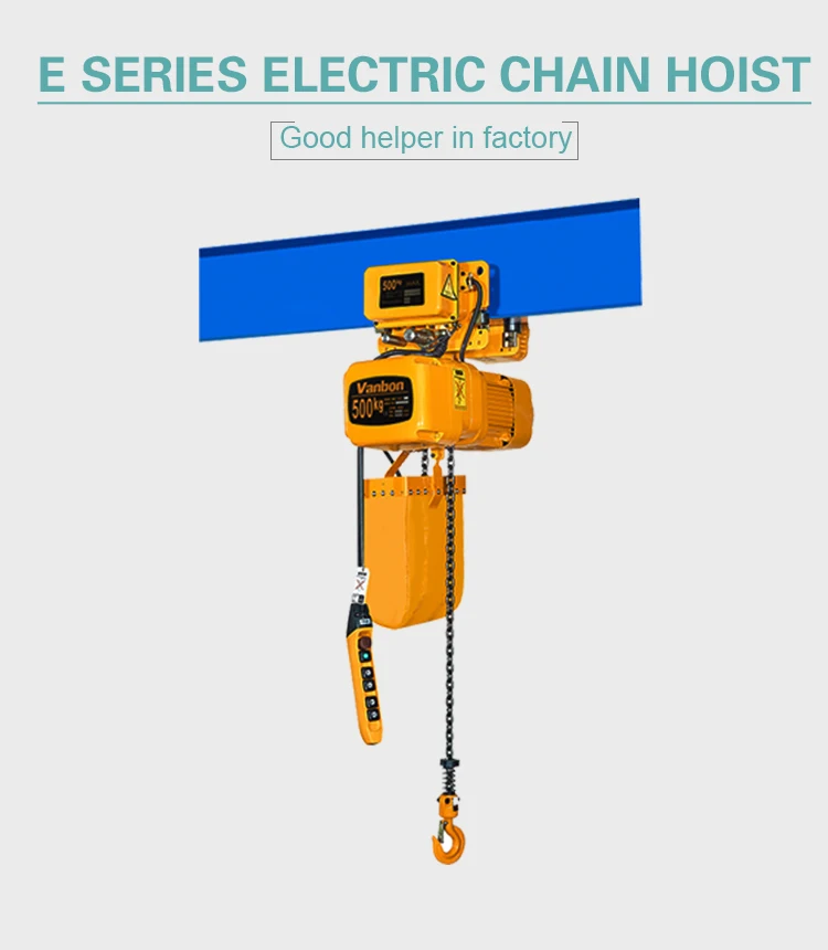 Vanbon New Model 0.5t Chain Hoist Electric Hoist With Hook Buy