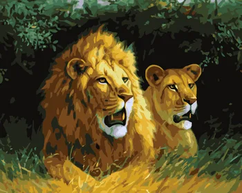 Gz233 40 50 現実的なライオンアートダイヤモンド塗装ライオン母とライオンベビーパターン Buy 現実的なライオンアート絵画 現実的な ライオンアートダイヤモンド塗装 Pahariアートの絵画 Product On Alibaba Com