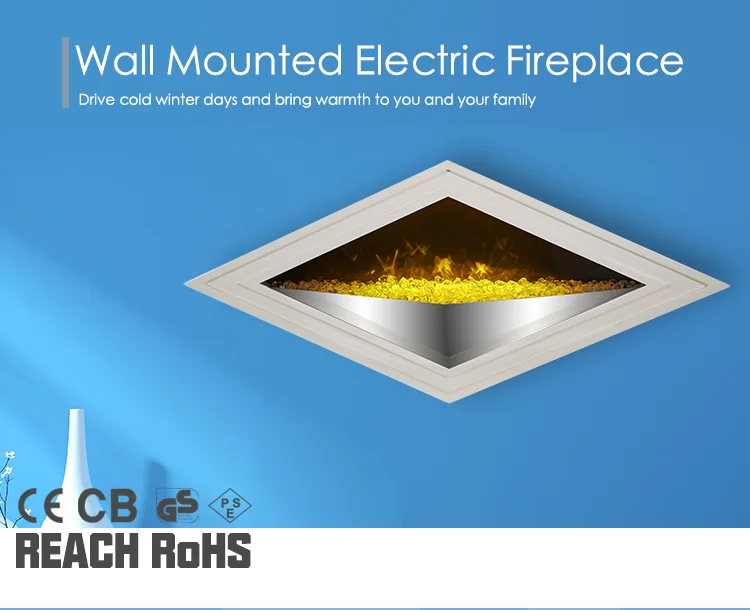 High-end diamond design modern home decor flame electric fireplace