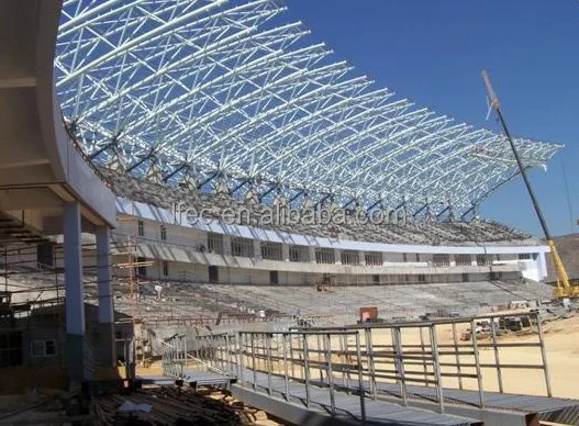 long span prefabricated bleachers steel space frame for stadium