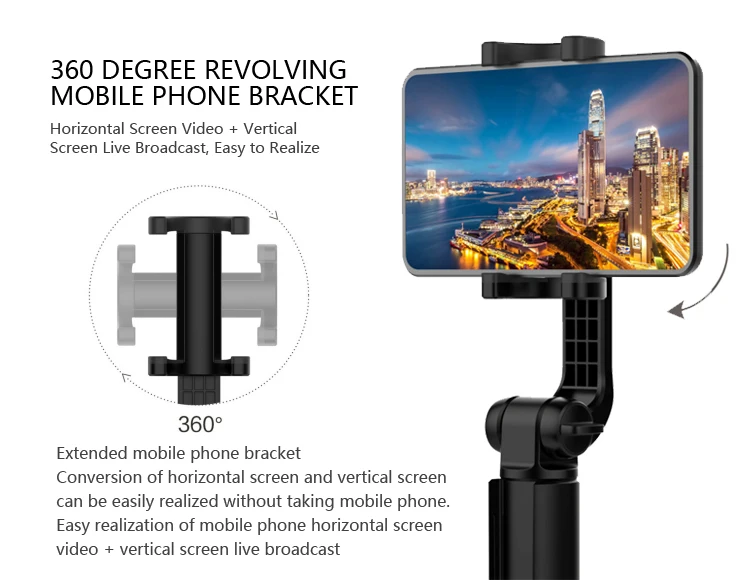 Best Selfie Stick Manufacturer 2019 New Bluetooth Selfie Stick Tripod with Wireless Remote for iPhone 8 6s X Samsung
