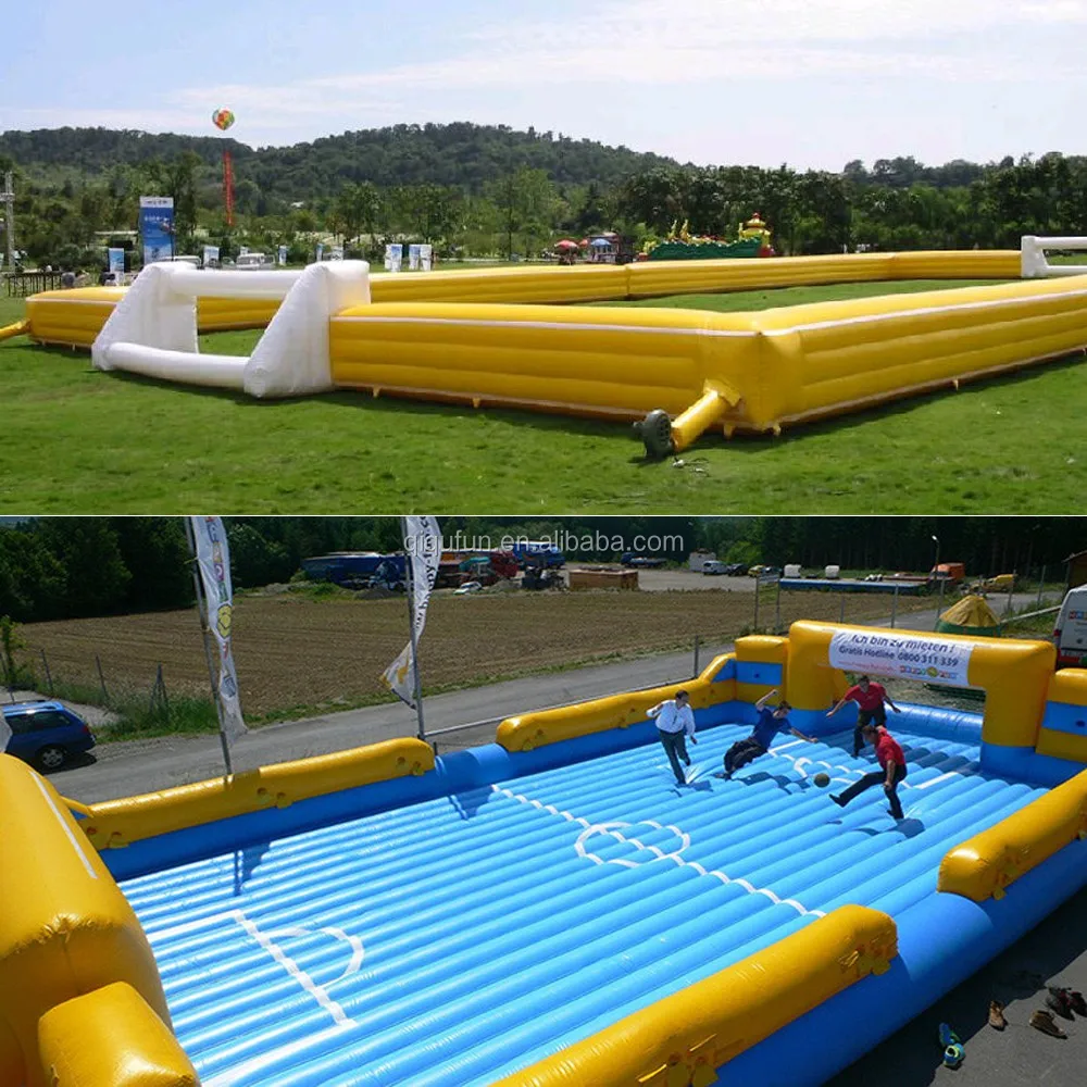 inflatable water soccer field