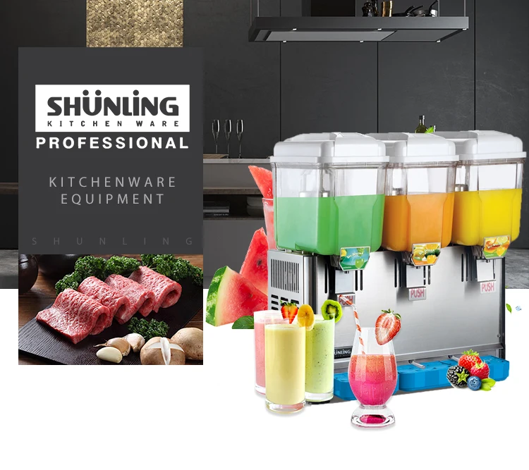 Quality Product 12l Pc 3 Gallons Triple Head Cold Soda Beverage