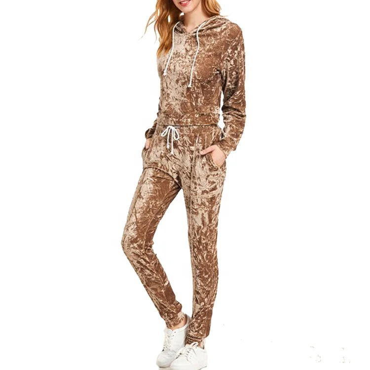 crushed velvet tracksuit