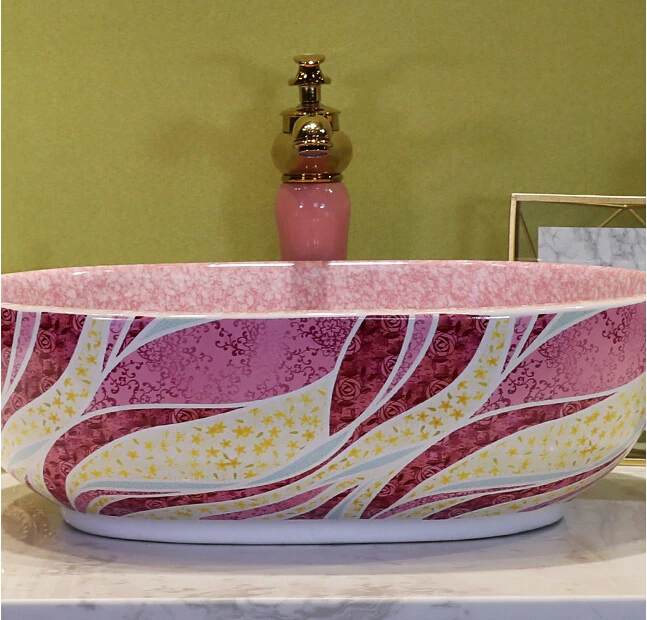 new design wash basin pink basin designed basin