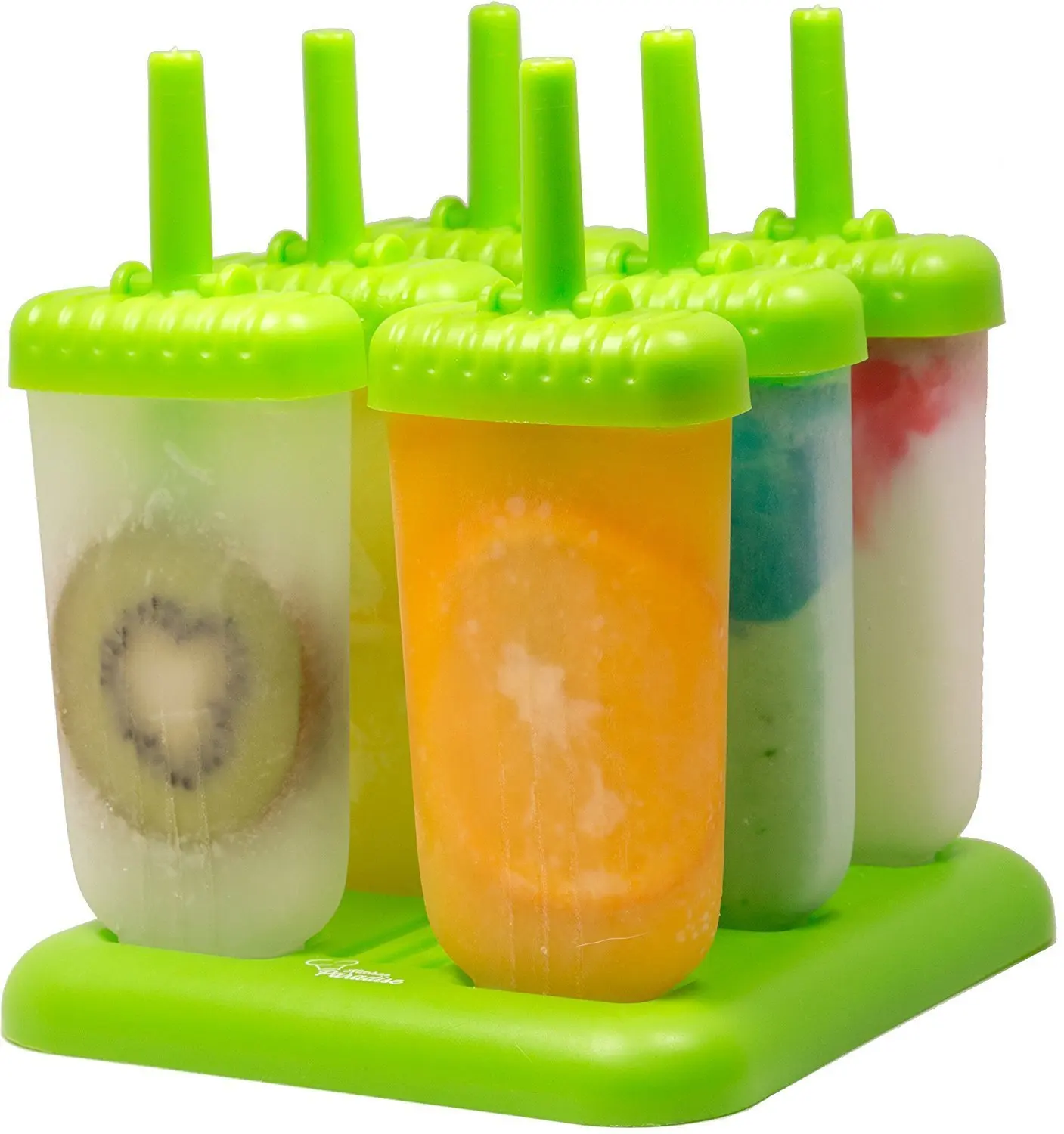 amazon hot reusable ice popsicle mold,6 pcs plastic popsicle