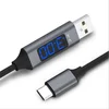 Smartphone LCD Current Display Nylon Braided USB Charging Cable Micro USB and Type C