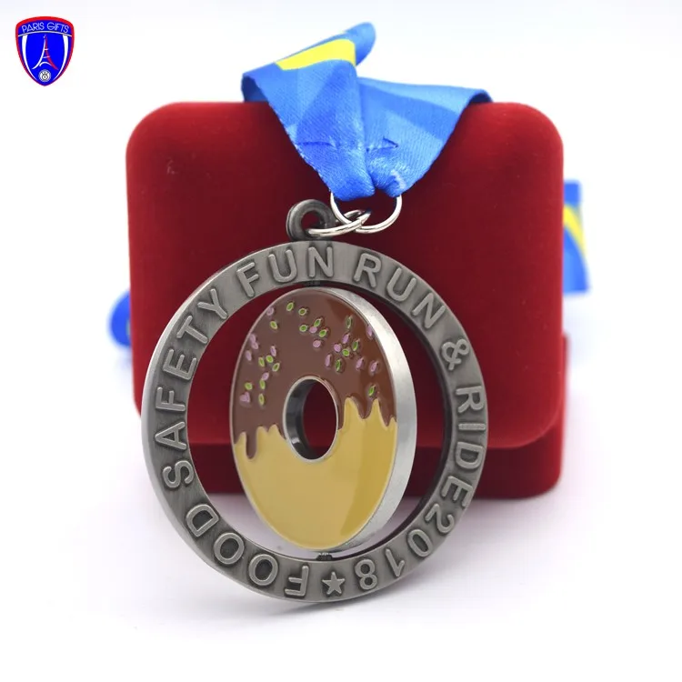 Malaysia Custom Rotatable Fun Run And Ride Sport Award Souvenir Metal Donut Medal For Food Safety Association Customized Buy Donut Medal Custom Medals Metal Medal Product On Alibaba Com