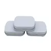 Rectangular White Mini White Hinged Tin Box for Pill Mint Packaging