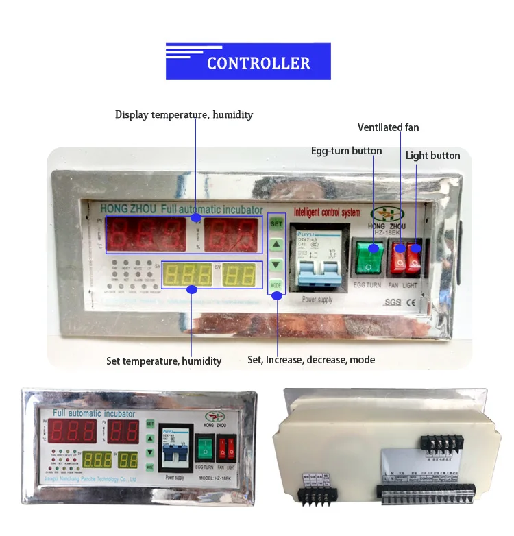2023 Customized Design 8448 Automatic Incubators Blue limit Switch Egg Incubators