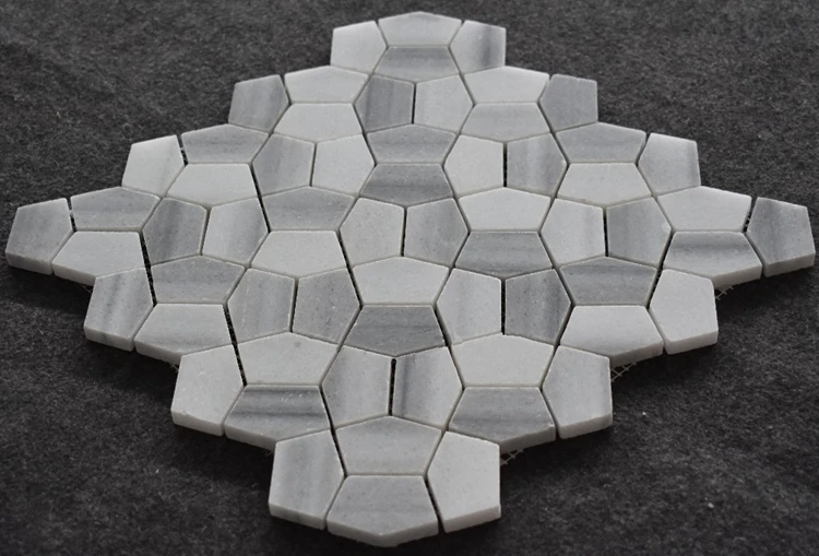 High Quality Marmara Equator White Marble  Hexagon Stone Mosaic Tilestone mosaic (3).jpg