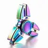 New Amazon hot selling Rainbow Color metal spinner toy EDC Fidget spinner for baby Relieving ADHD