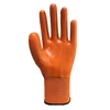orange non slip PVC coated gloves PVC dotted waterproof working gloves use for safty filed