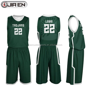 sublimation basketball jersey green