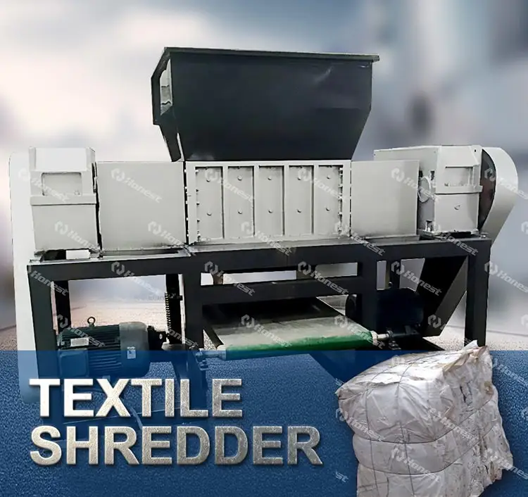 Double Shaft Waste Textile Shredder