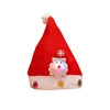 2019 happy new year Top quality hot selling santa claus plush fashion led light christmas hat for christmas gift