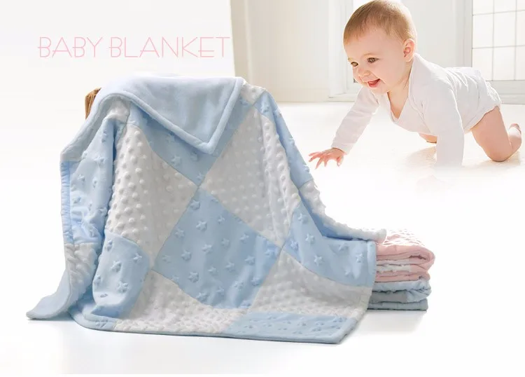 Polyester Microfiber Fleece Soft Touch Newborn Baby Blanket