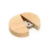 Round Wooden USB 2.0 Flash Drive Custom LOGO Photography Gift Storage Pendrive