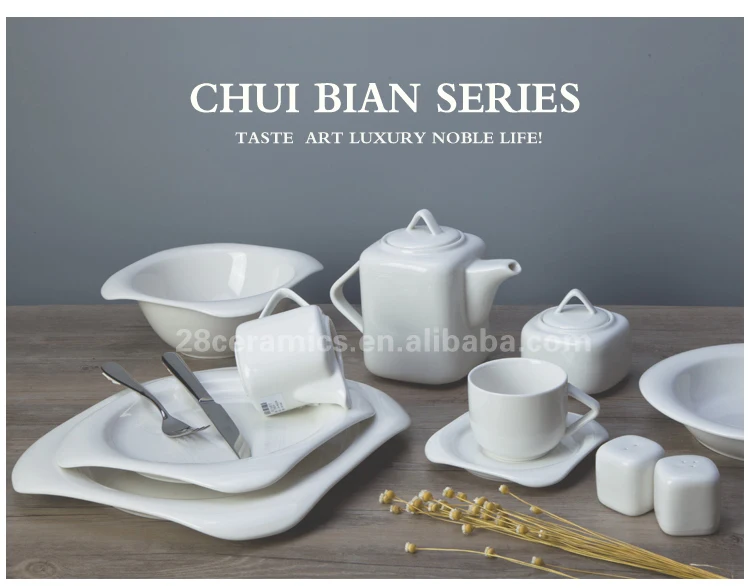Factory price ceramic ware china porcelain square dinnerware sets