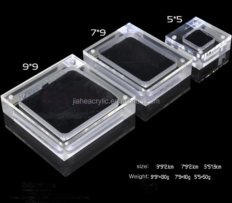 Plexiglass Jewelry Box Perspex Jewelry Packing Bix Customized Clear