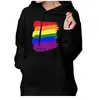 Custom Gay Pride Rainbow Flag Hoodies Pullover Sweatshirt with Drawstring