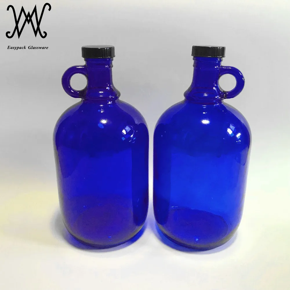 64oz Half Gallon Clear Glass Kombucha Growler Jug With Polycone