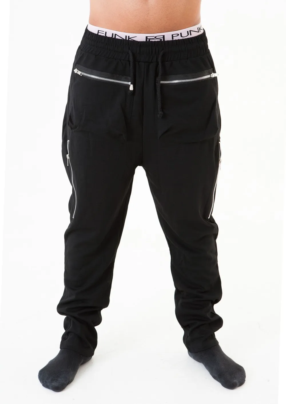 BLACK TWILL JOGGER PANT WITH ZIPPER POCKET  Bloomefield