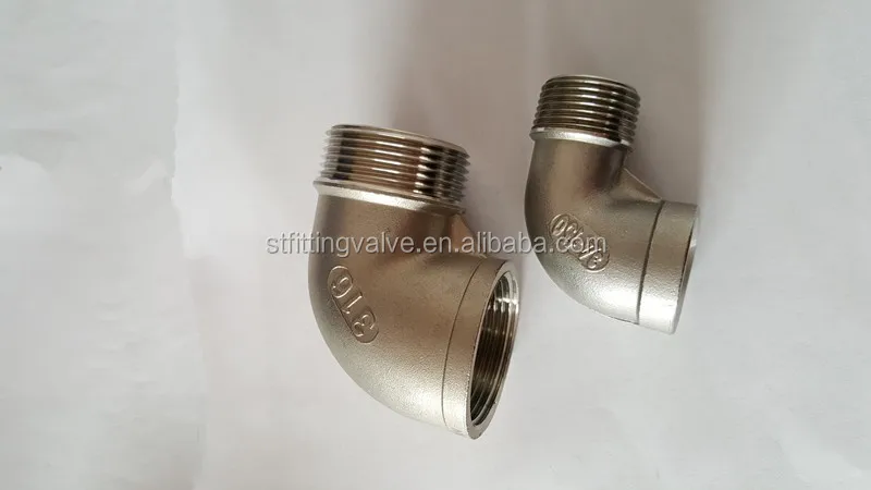 SS304 Street Elbow 90 Degree Male x Female NPT,3/8 1/2 3/4" 1" 2" Pipe Fitting 