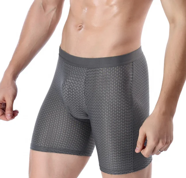 Breathable Sports Jockey Quick Dry Boxer Shorts Leg Long Bamboo ...