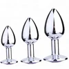 Stainless Metal Jewel Steel Sex Toys Gay Women Men Butt Expand Insert Anus Balls Anal Plug